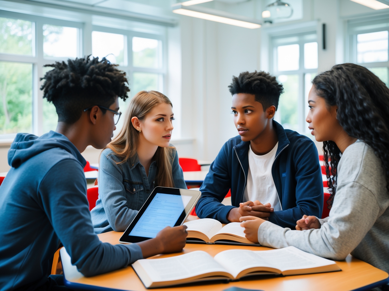 Students engaged in personalized learning environment